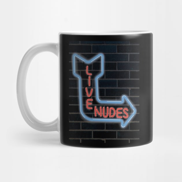 Big Daddy Live Nudes Neon Sign - Adam Sandler - Mug TeePublic